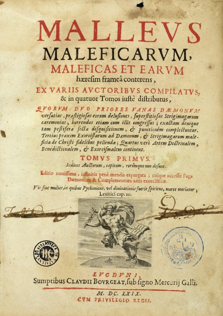 Title page of an Early Modern Malleus Maleficarum from the Wellcome Collection, 1669.